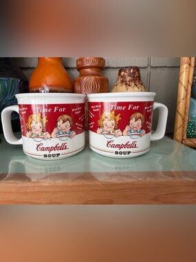 Pair of Campbell soup mugs